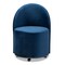 Baxton Studio Bethel Glam and Luxe Navy Blue Velvet Fabric Rolling Accent Chair 175-11232-Zoro - alternate 3